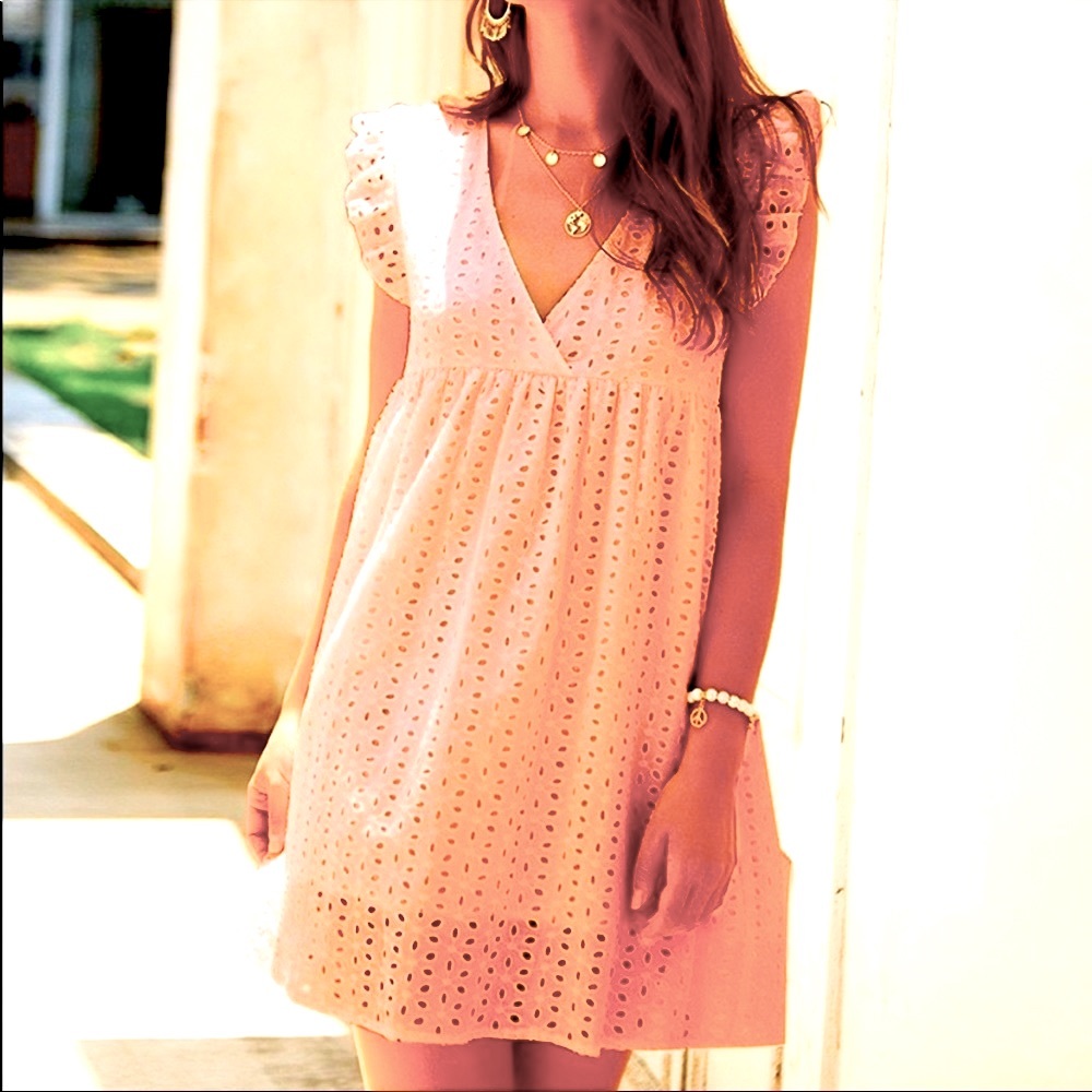 BOHO PINK MINI DRESS - Picture 3 of 6